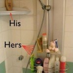 La duş - produsele ei vs. şamponul lui